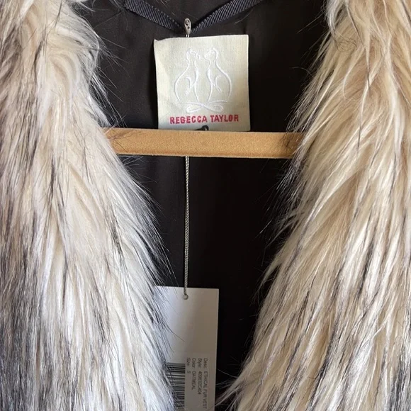 Rebecca Taylor Faux Fur Vest Size S NWT - Picture 2 of 5